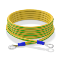 Cabeus GrW-2,5-080 Провод заземления для 19 дюймового монтажного оборудования 0,08 м сечение 2,5 мм2 оконцованный клеммы М5-М5