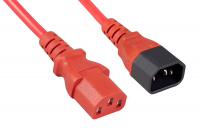 Cabeus PC-189-VDE-1.5-1.8M-RD Кабель питания монитор-компьютер C13 - C14 (3x1.5), красный, 1.8 м