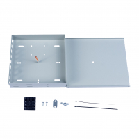 Cabeus FO-WL-8SC/2LC Кросс Распределительный Настенный Микро (с крышкой) до 8 портов SC/LC (duplex) (с ложементом+сплошная панель наружная) серый RAL 7035