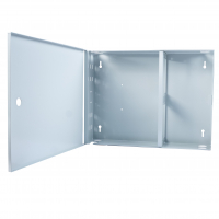 Cabeus FO-WL-48-SC/2LC/FC/ST-FP-K Кросс оптический настенный частично укомплектованный 48 портов SC/LC duplex/FC/ST (Планка SC/2LC на 24 порта - 2шт, планка FC/ST на 24 порта - 2шт, сплайс-кассета-3шт, крышка для ску -1шт) серый RAL 7035