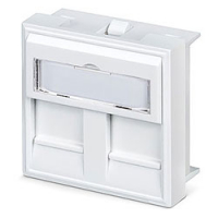 Cabeus FP-45-2M Вставка 45x45 (Mosaic) для 2 модулей формата Keystone Jack