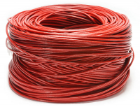 Cabeus UTP-4P-Cat.5e-SOLID-RD Кабель витая пара UTP (U/UTP), категория 5e, 4 пары, 24 AWG, одножильный, PVC нг(А)-LS, красный