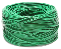 Cabeus UTP-4P-Cat.5e-SOLID-GN Кабель витая пара UTP (U/UTP), категория 5e, 4 пары (24 AWG), одножильный, PVC нг(А)-LS, зеленый