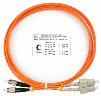 Cabeus FOP-62-SC-FC-1,5m Шнур оптический duplex SC-FC 62,5/125 mm 1,5м LSZH