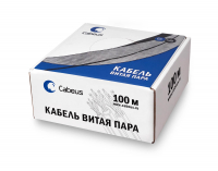 Cabeus UTP-4P-Cat.5e-SOLID-LSZH-RD-100 Кабель витая пара UTP (U/UTP), категория 5e, 4 пары (24 AWG), одножильный, красный, LSZH, нг(А)-HF, (100 м)