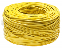 Cabeus UTP-4P-Cat.5e-SOLID-LSZH-YL Кабель витая пара UTP (U/UTP), категория 5e, 4 пары (24 AWG), одножильный, желтый, LSZH, нг(А)-HF