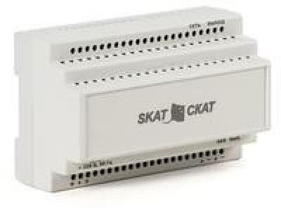 SKAT-12-6.0-DIN (SKAT
ИБП-12/6-DIN) источник питания 12В 6А пластиковый корпус под DIN рейку 35 мм