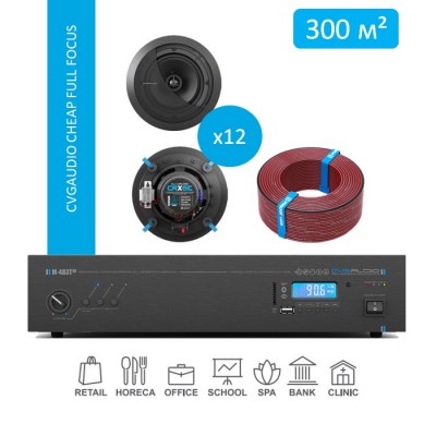 CVGaudio CHEAP FULL FOCUS/BL/300 Комплект звукового оборудования для качественного озвучивания помещений площадью до 300 м2