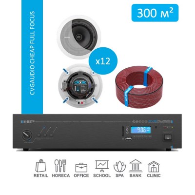 CVGaudio CHEAP FULL FOCUS/W/300 Комплект звукового оборудования для качественного озвучивания помещений площадью до 300 м2