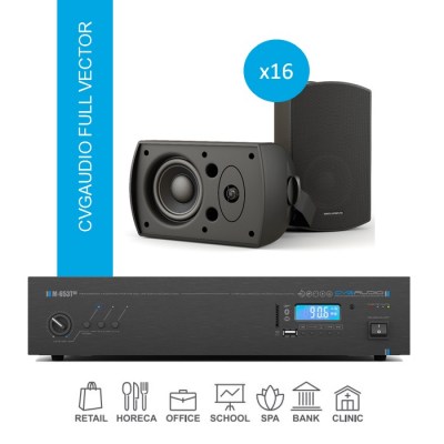 CVGaudio FULL VECTOR/BL/400 Комплект звукового оборудования для качественного озвучивания помещений площадью до 400 м2