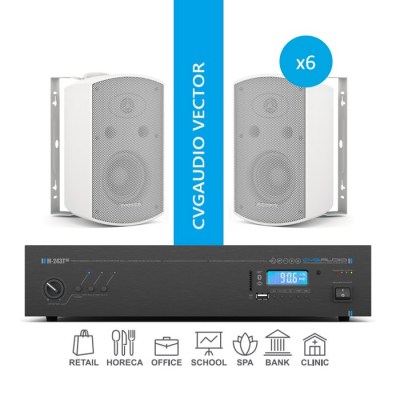 CVGaudio VECTOR/W/150 Комплект звукового оборудования для озвучивания помещений площадью до 150 м2