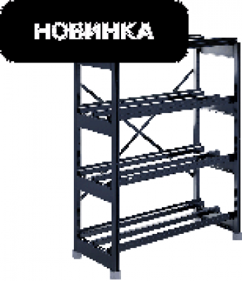 SKAT SBR-100FT-10-1-4
Стеллаж аккумуляторный 1200х510х1575, 40 АКБ
100FT (4 яруса 10х1)