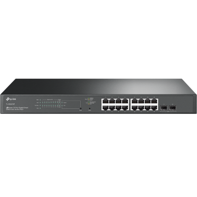 TP-Link SG2218P – Коммутатор Smart линейки Omada с 16 гигабитными портами PoE+ и 2 портами SFP