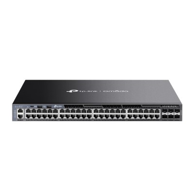 TP-Link SG6654X – Стекируемый управляемый коммутатор 3‑го уровня Omada с 48 гигабитными портами и 6 портами SFP+