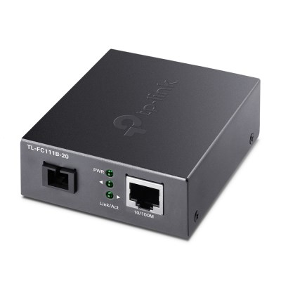 TP-Link TL-FC111B-20 – Одномодовый двунаправленный оптический медиаконвертер WDM с разъёмом SC 100 Мбит/с