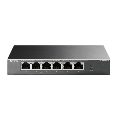 TP-Link TL-SF1006P – 6-портовый настольный коммутатор 10/100 Мбит/с с 4 портами PoE+