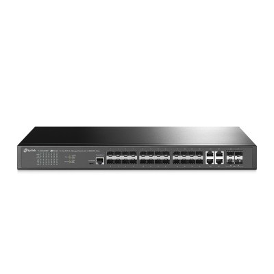 TP-Link TL-SG3428XF – Управляемый коммутатор JetStream уровня 2+ с 20 гигабитными портами SFP, 4 портами SFP+ и 4 комбинированными портами SFP/RJ45