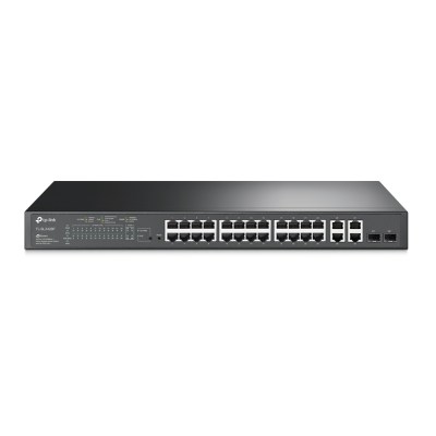 TP-Link TL-SL2428P – Коммутатор JetStream Smart с 24 портами RJ45 10/100 Мбит/с, 4 гигабитными портами RJ45 и 2 комбинированными портами RJ45/SFP