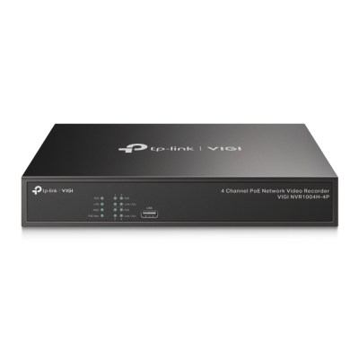 TP-Link VIGI NVR1004H-4P – 4-канальный сетевой видеорегистратор с поддержкой PoE+